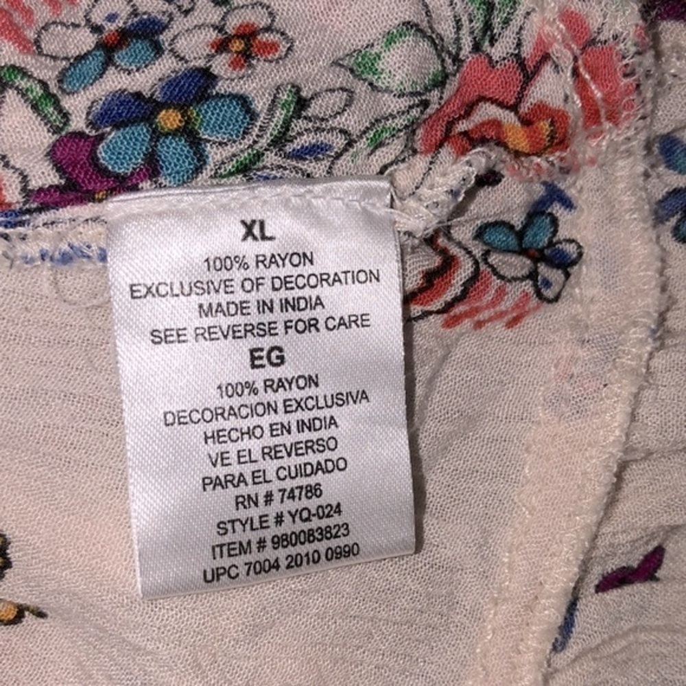 BILA floral boho top size XLarge - Picture 8 of 8
